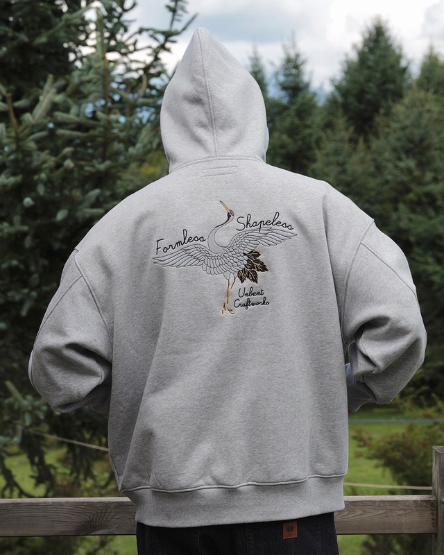 Long Sleeve Embroidered Back Print Parka 　x01049