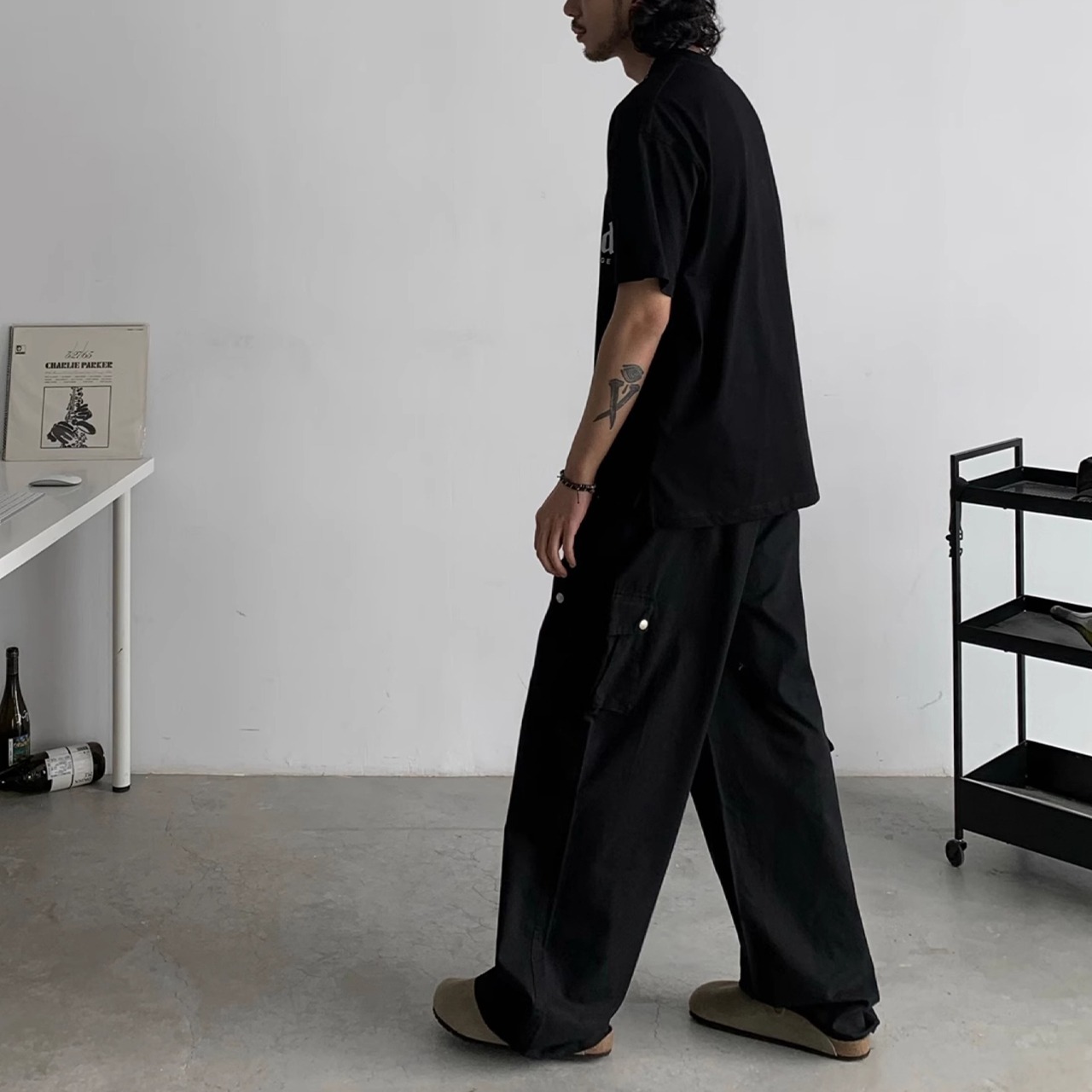 Wide leg cargo pants 0639 - 17