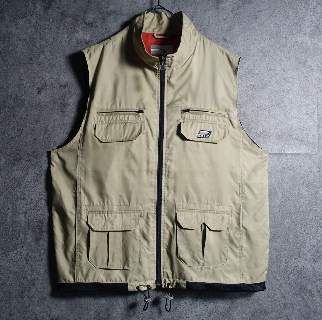 Khaki Multi Pocket Design Nylon Vest