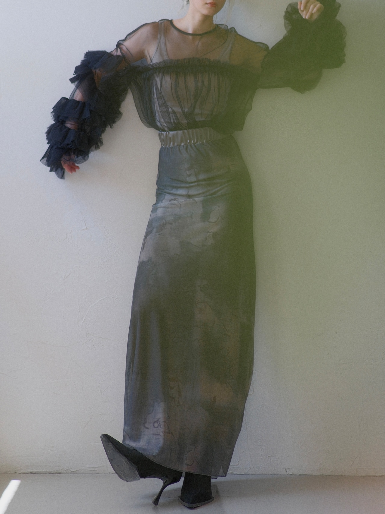 Decorative Tulle Tops / BLACK - 4