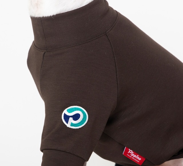 ５スリーブロンパース（5分丈） dark brown × black  / イタグレ服