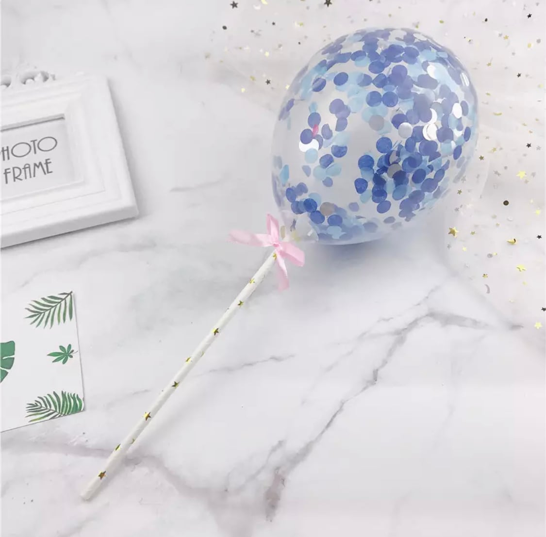 風船 コンフェッティ入りミニバルーンケーキトッパー♪ | Pay ID