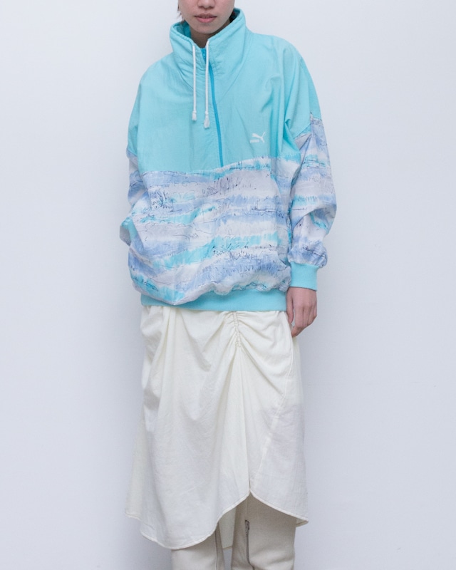 1980-90s PUMA - abstract pullover nylon jacket