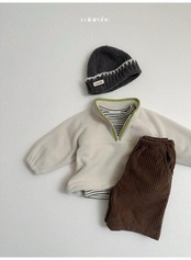 〖取寄〗韓国子供服 / 26winter / minirobe / ツートンフリースハーフジップ / キッズ *S~XL*