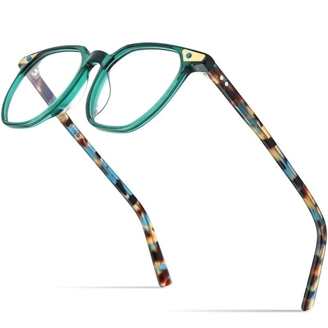 【TR0373】Casual Acetate Square Frame Glasses