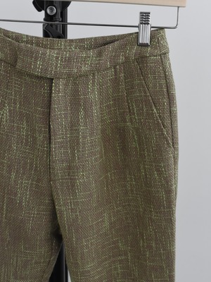 side slit tweed pants（brown）