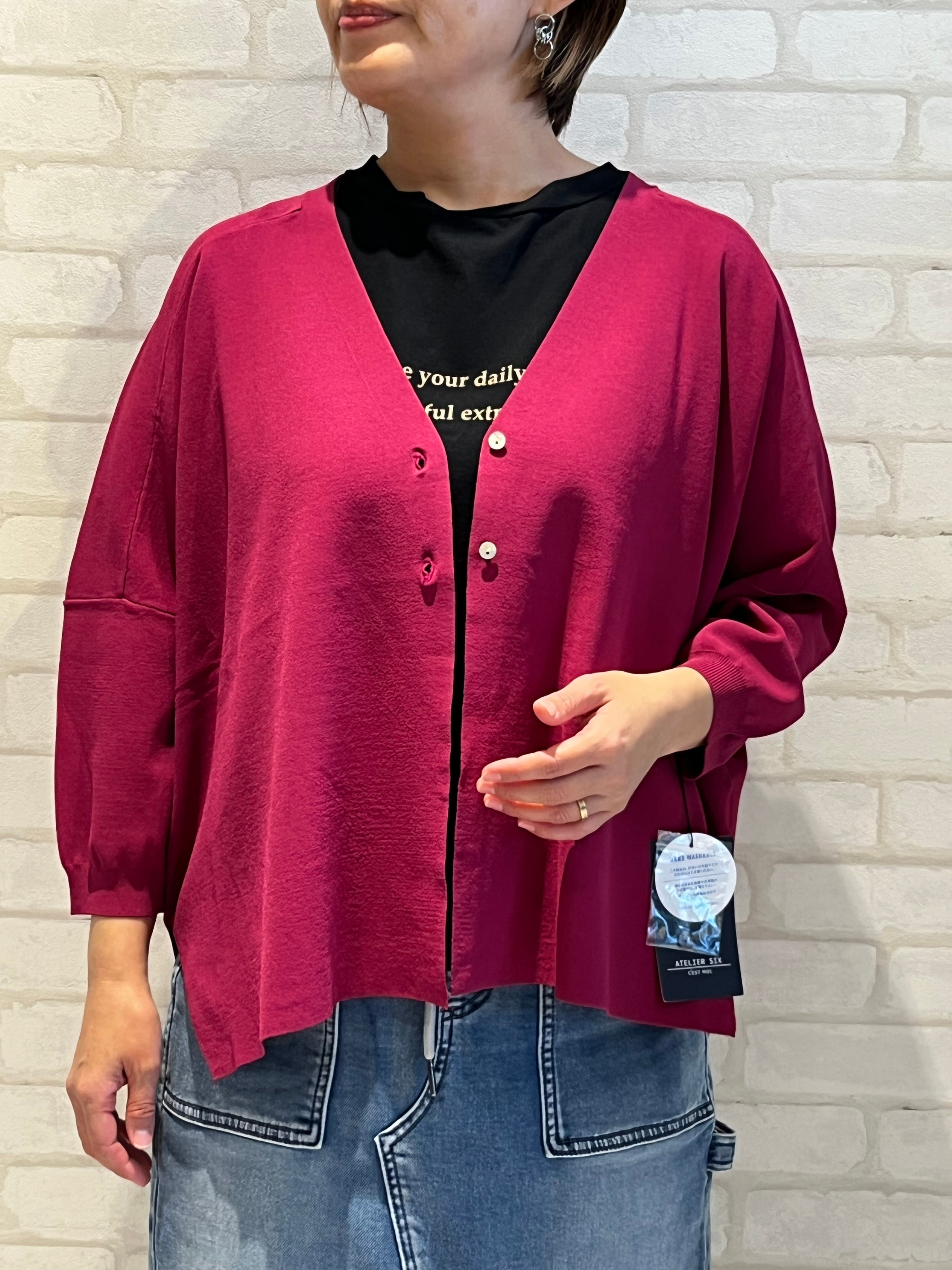 8on8 ニットカーディガン ATELIER SIX/11256318/さらっとカーディガン(ワインレッド) | QREEQ