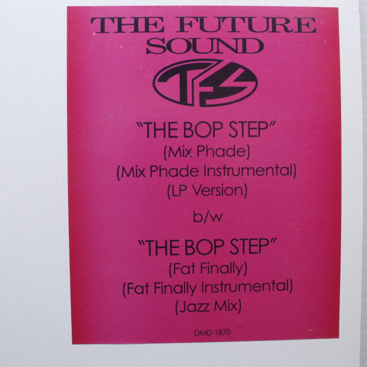 The Future Sound / The Bop Step [DMD 1870] - 画像2