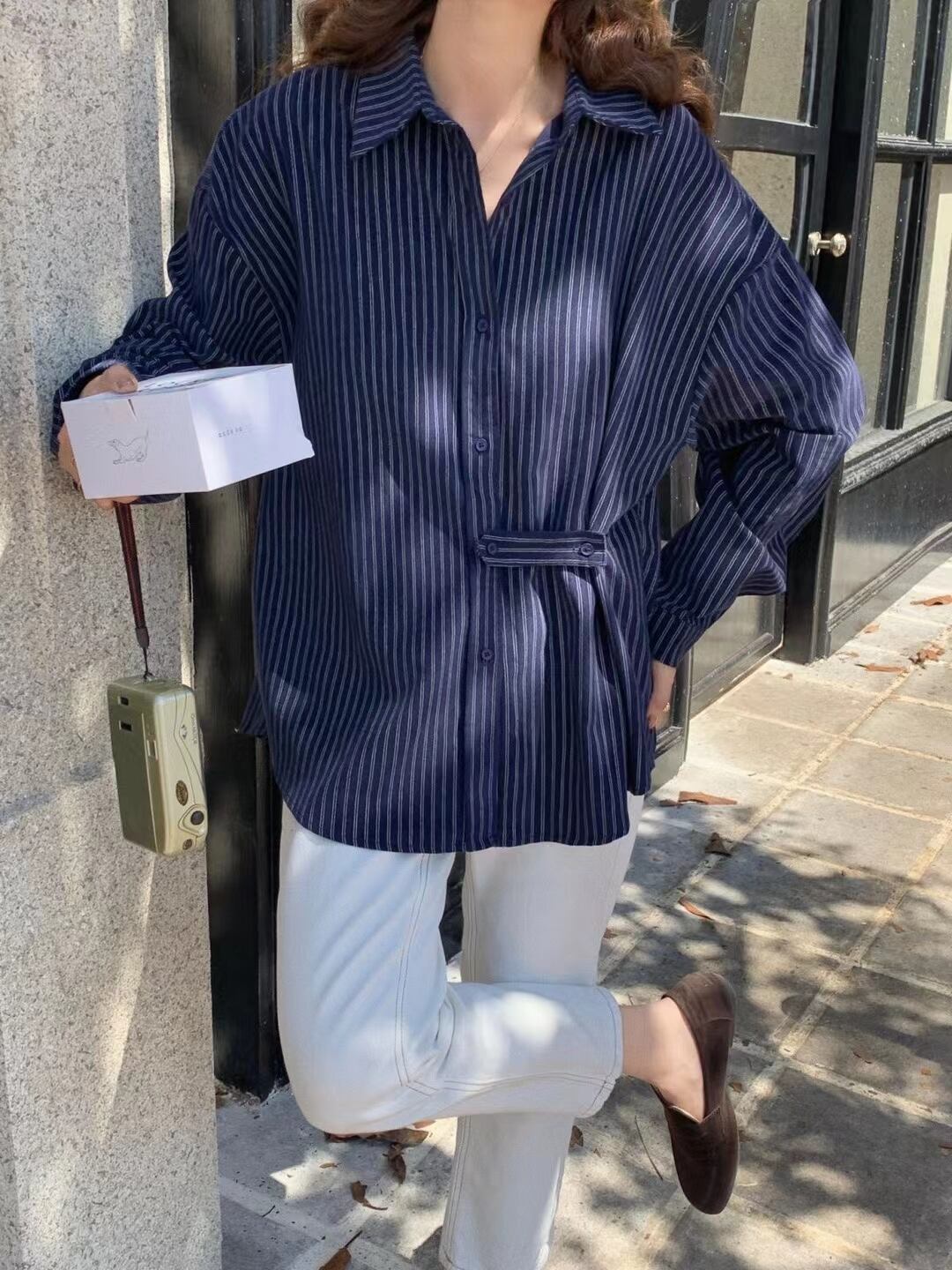 ストライプシャツ  AJ22085-Y04