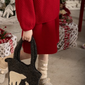 冬レトロポンポンボーダー付きセット