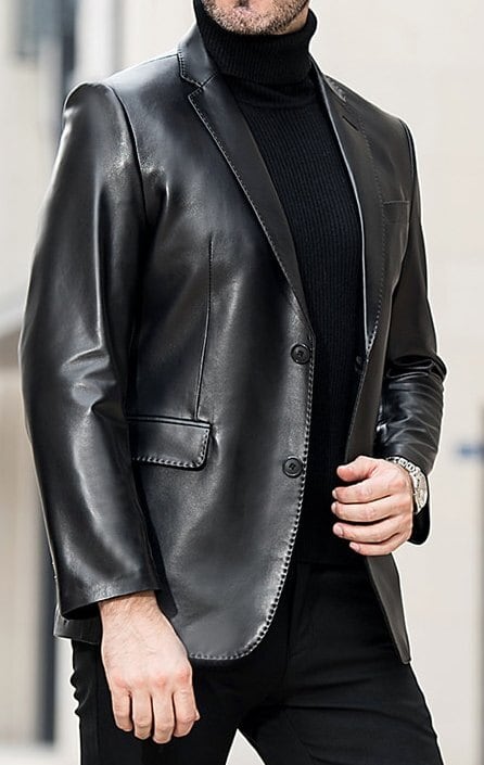羊革手縫いフォーマルコート Sheep Leather Hand Stitched Formal Coat 