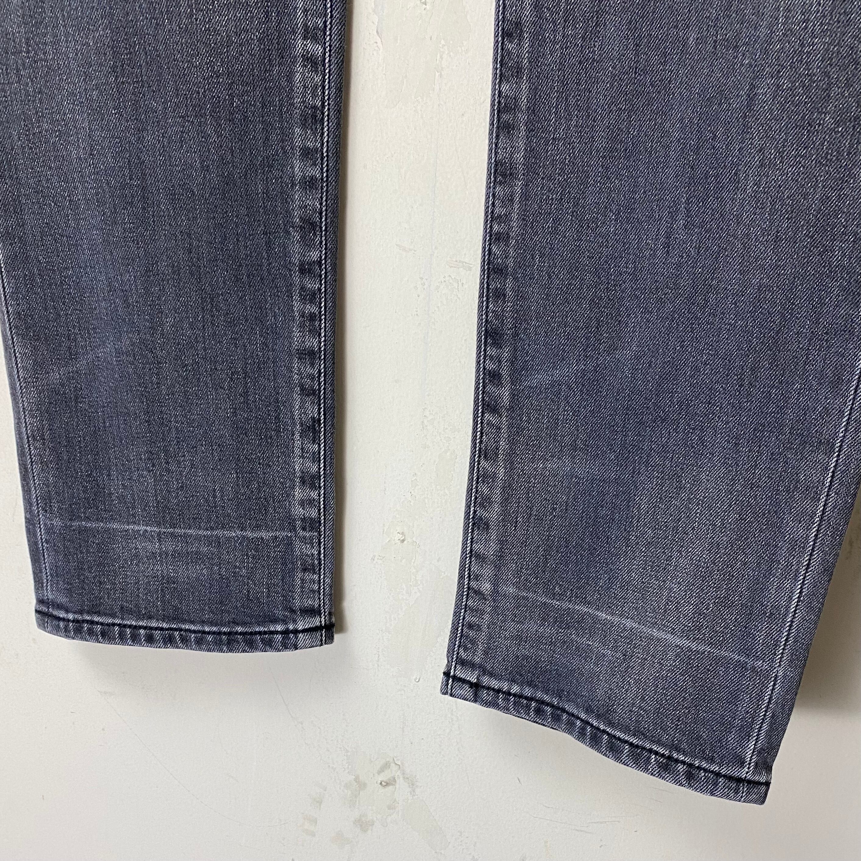 SAINT LAURENT PARIS fade black denim skinny pants | NOIR ONLINE