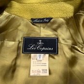 Les Copains レコパン カシミヤ アンゴラ混 コート サイズ 42 /ライムグリーン系/イタリア製