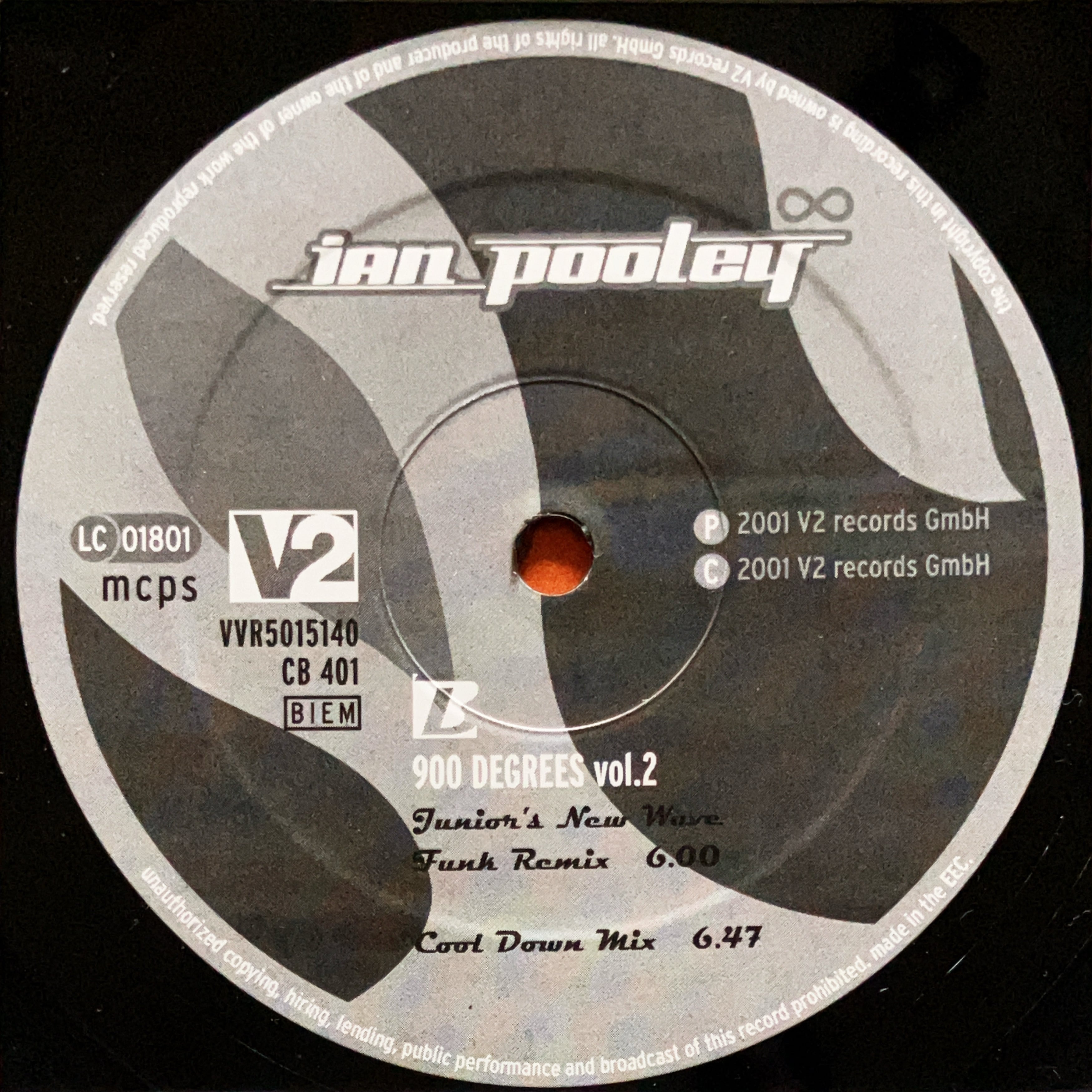 12”/ Tom Middleton Remix】Ian Pooley / 900 Degrees Vol. 2 (V2