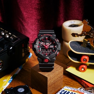 日本未発売 CASIO カシオ G-SHOCK ジーショック Ignite Red イグナイトレッド シリーズ GA-700BNR-1A 腕時計 メンズ