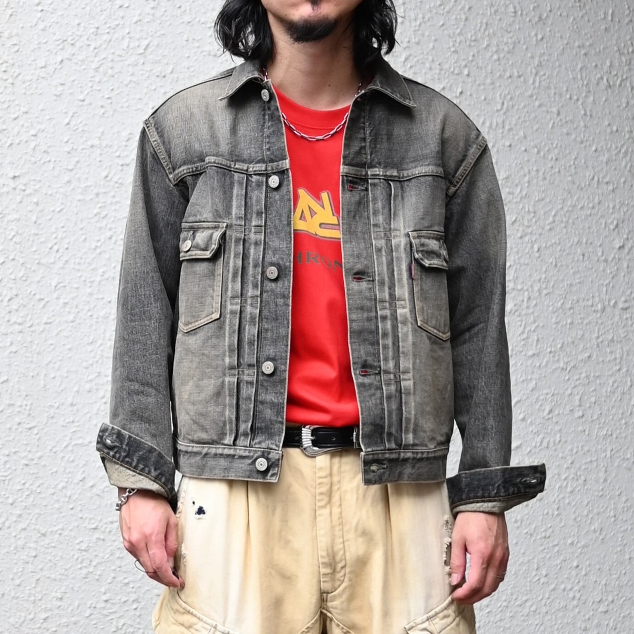 INTERIM / SHABBY VINTAGE  "2ND" SHUTTLE DENIM SIDE PANEL JACKET