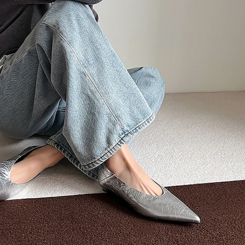 metallic pointed-toe shoes　10939