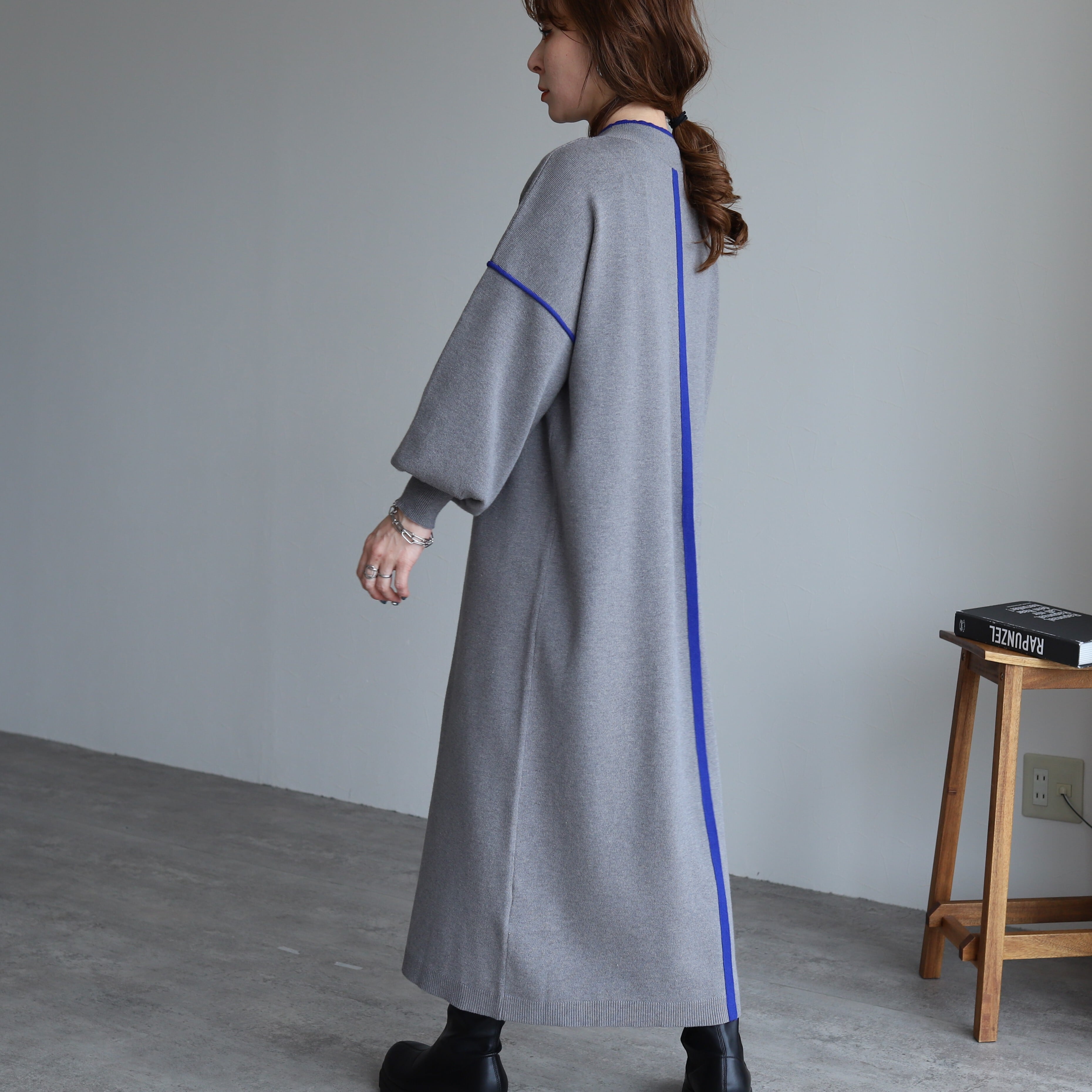 配色ラインニットワンピース【dec-ch-2030】宅配便送料無料/宅配便発送