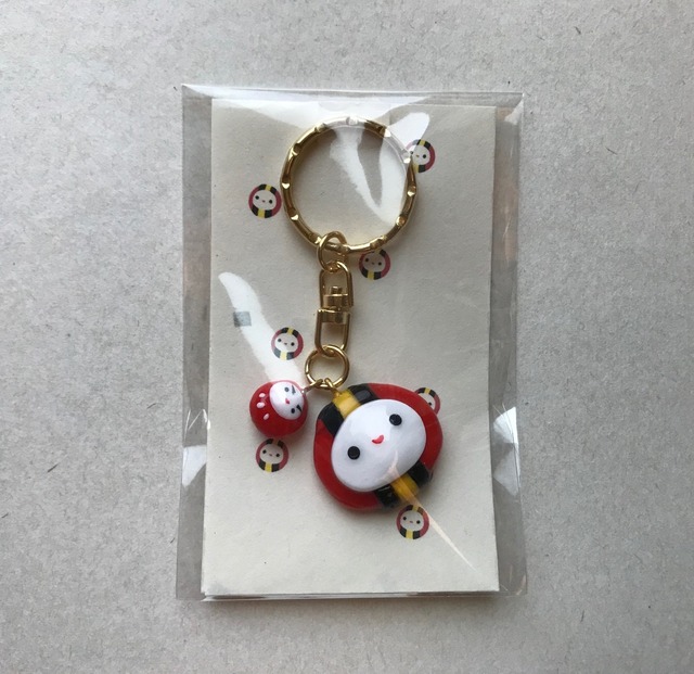 だるまとなるまキーホルダー ゴールド Naruma