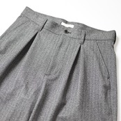 SAYATOMO / 2-Tack Herringbone Wide Slacks