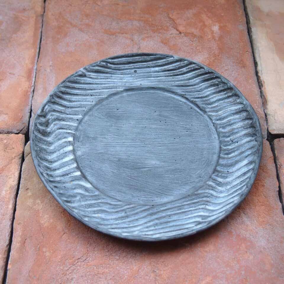 KS#46 古角志奈帆(陶) 線文青大皿