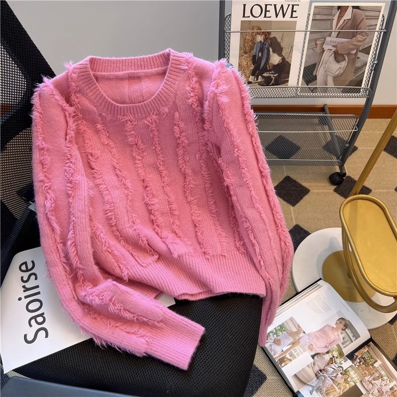 【tops】フリンジニットセーター M33371