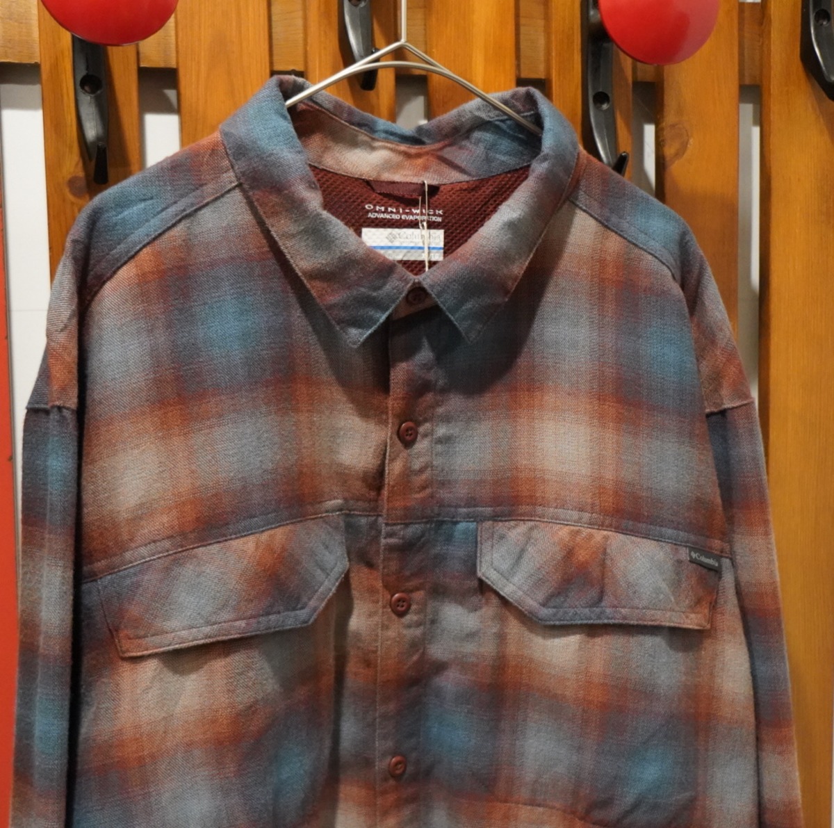 Chemise Columbia PFG Omni-ombre Roll-Tab Manches Plaid Up Snap Femme Taille S