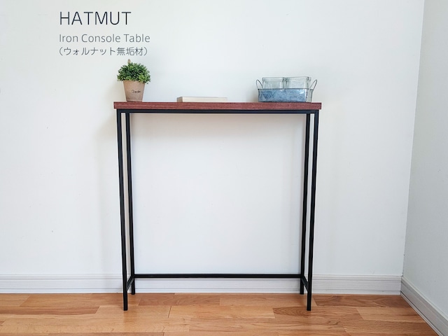 【Iron Console Table】アイアンコンソールテーブル（ウォルナット無垢材）