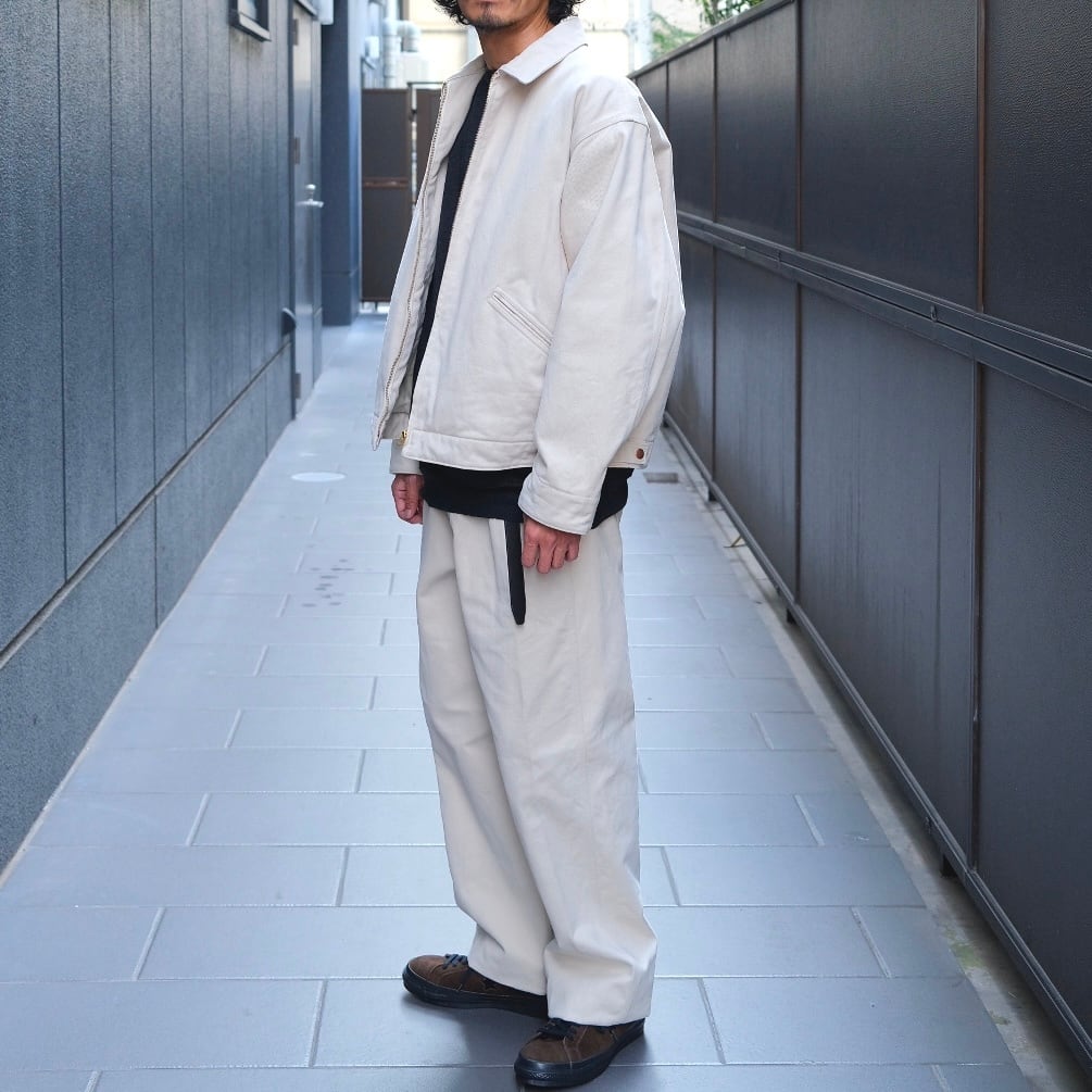 COMOLI(コモリ) /コットンツイルジップショートジャケット -IVORY-(C03