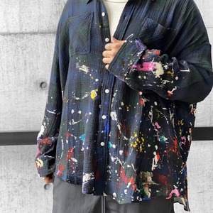 【R13】DROP NECK WORKSHIRT(NAVY)