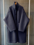 【吉盛夕希子様Page】Girlish Boa Long Coat_Navyのみ