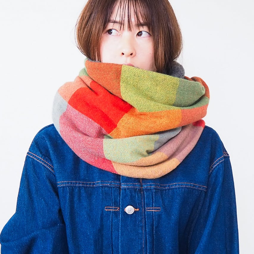 心喜ぶ 尾州ウールのロングスヌード
