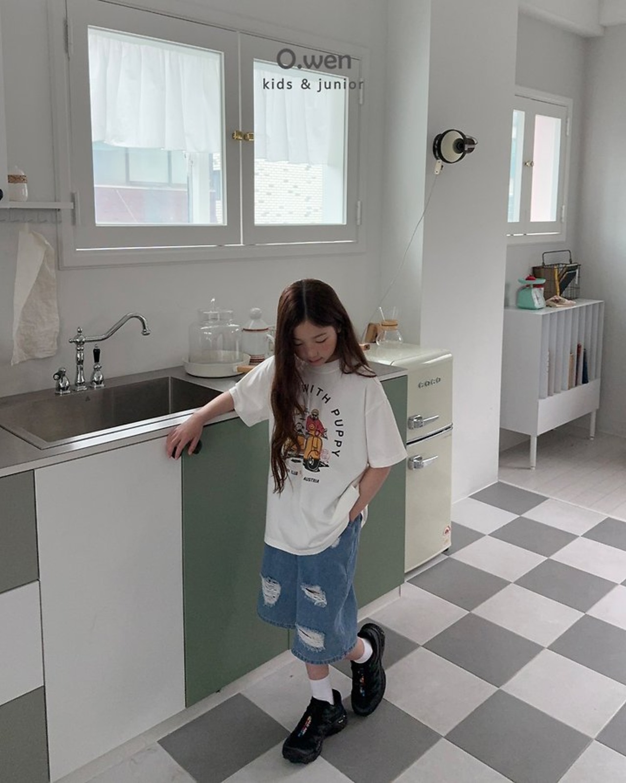 [O.wen] With Puppy Short sleeve T-shirt / [오웬] 위드퍼피반팔티