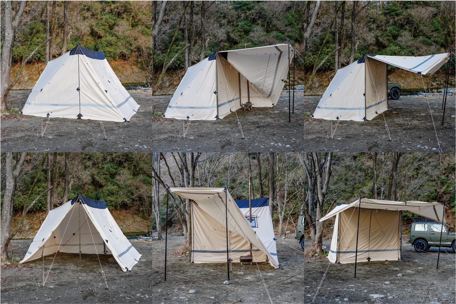 新品 YOKA CABIN テント グランドシート ポール4本 蚊帳 フルセット