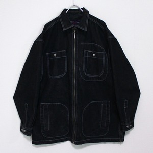 【Caka act2】"PHAT FARM" Stitch × Pocket Design Loose Zip Up
