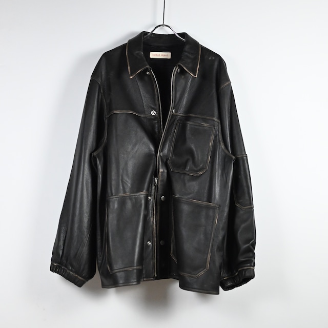 【店頭販売限定】barbell object / leather coverall size1 在庫あり size2完売