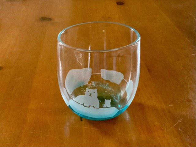 夏一番星    シロクマの親子　グラス　ビアグラス