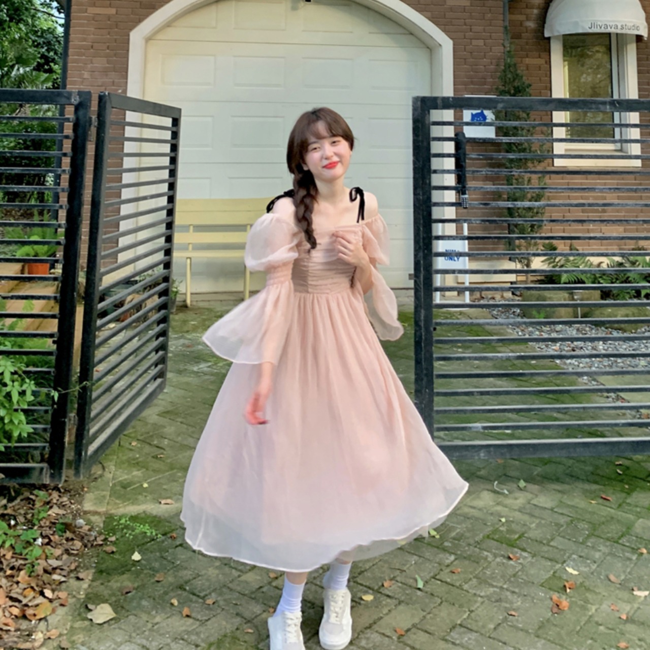 ショルダーリボンフェアリーワンピース LK517