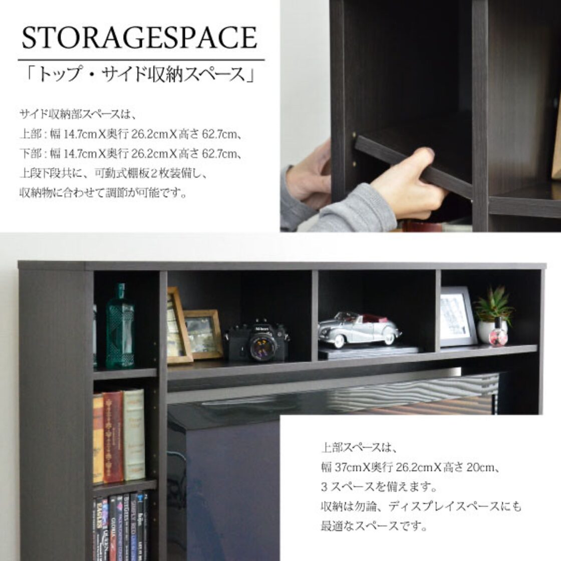 テレビ台 ハイタイプ 135幅 50インチ対応 ゲート型 オーク 壁面収納 