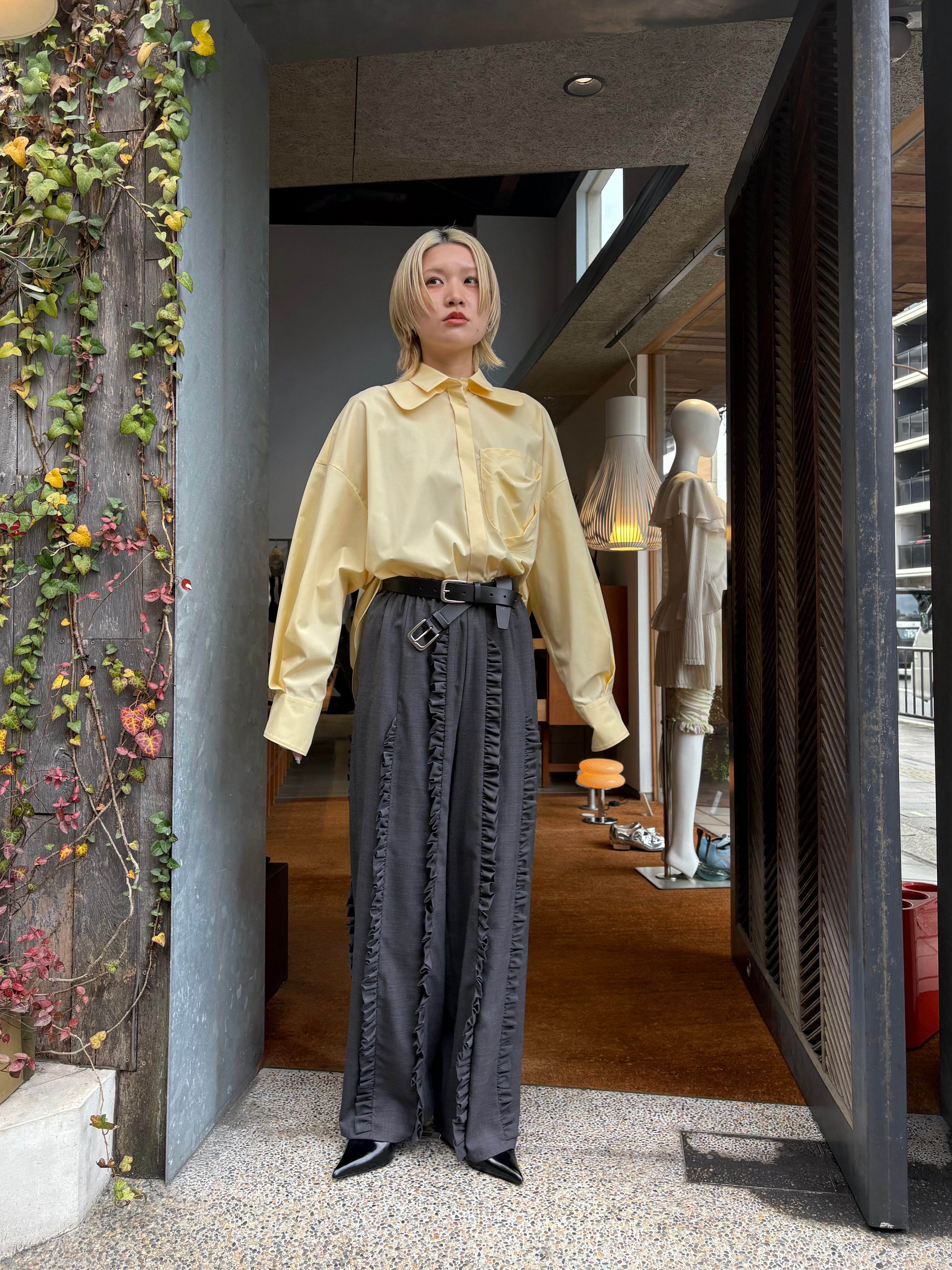 完売☆新品 19ss ENFOLD フリルトップス ENFOLD(エンフォルド)｜FRILL-BOTTOM CARDIGAN/カーディガン/ブラック
