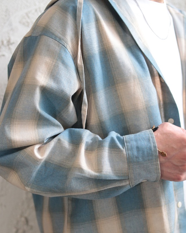 【Select】チェック柄 フード付きシャツ　(250940)