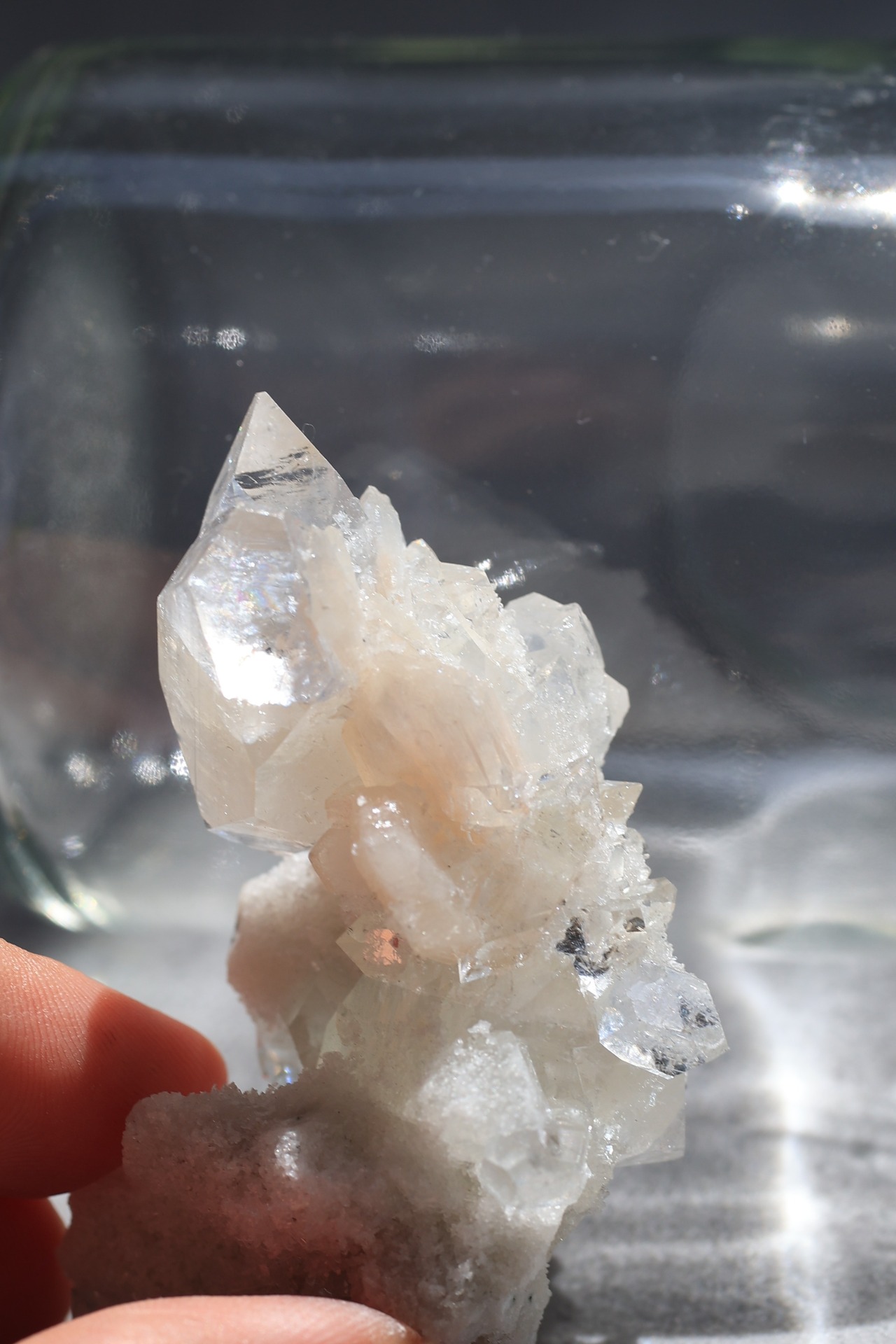 ダイヤモンドアポフィライト & スティルバイト「光の結び」Diamond Apophyllite & Stilbite ◇ 天然石・鉱物・パワーストーン・原石 | st00337