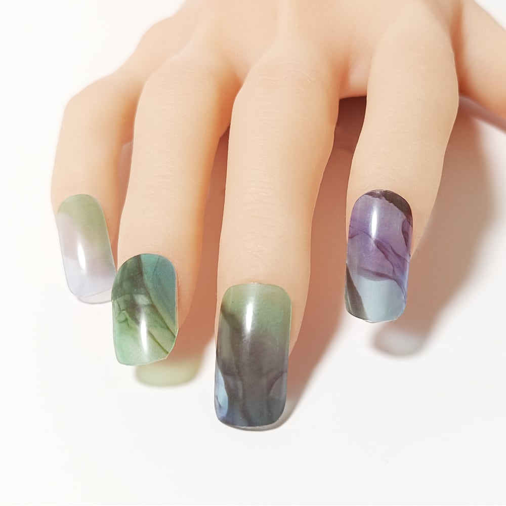 半硬化ジェルネイルシール「Gel nail stickers」006 Alcohol ink