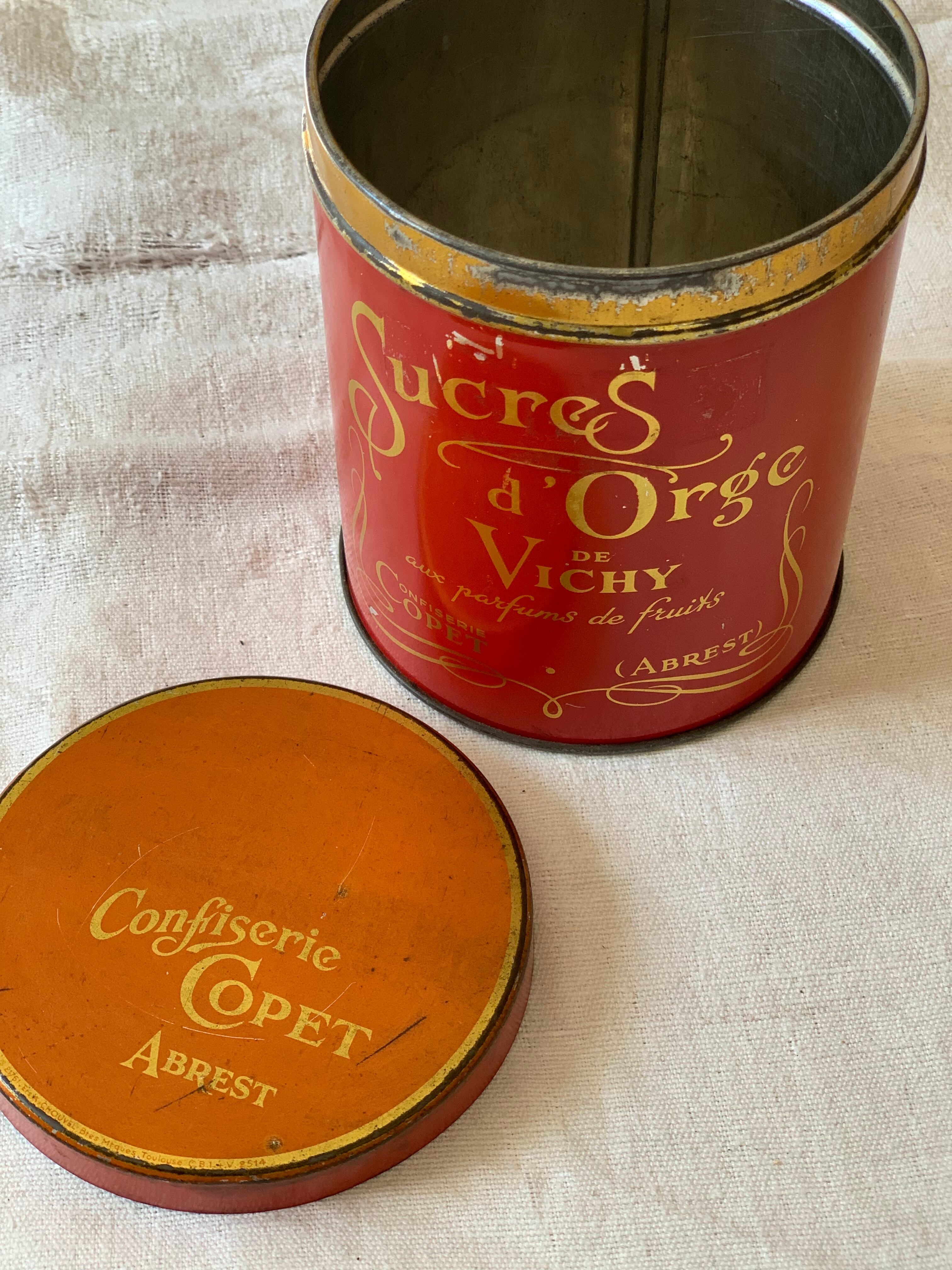 France アンティーク Vichy缶 TIN フランス gamine ガミーヌ