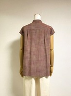 シャンブレー調シャツブラウス