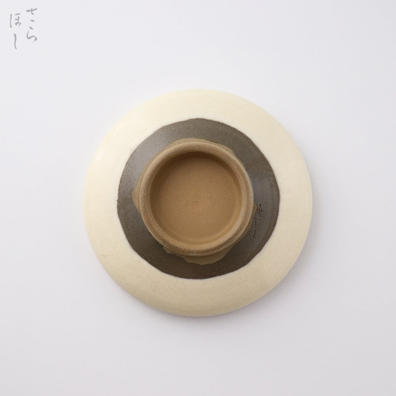 小鹿田焼 小袋窯 4寸切立皿 内外飛びかんな 白 直径約12cm 陶器 和食器