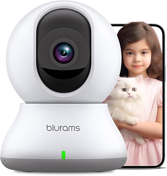 2.4と5GhzWiFi対応・300万画素見守りカメラ 防犯カメラ カメラ blurams