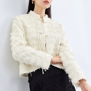 フリンジ織り　チャイナショートジャケット　YS00241