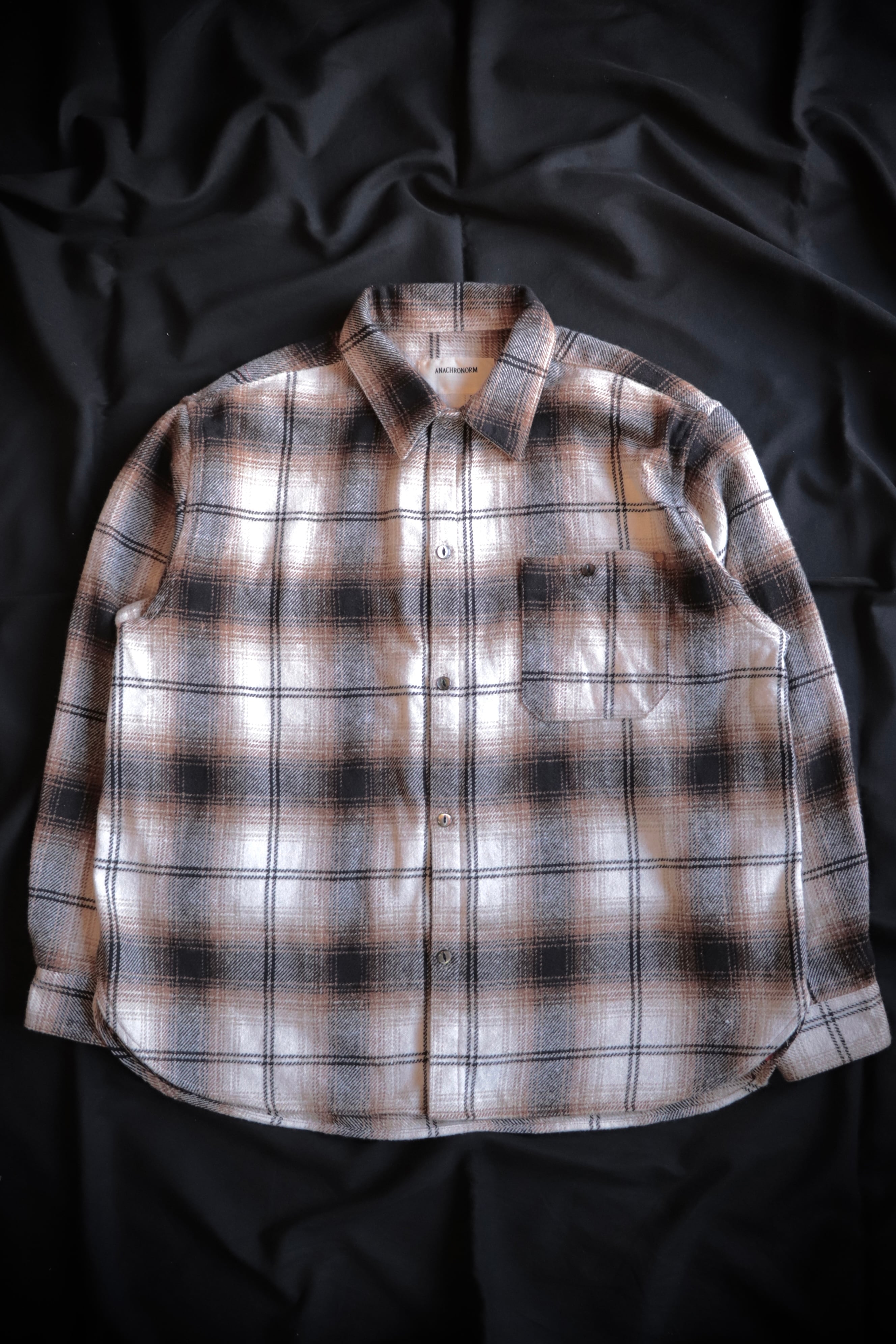 ANACHRONORM×MAMBO 30th Anniversary OMBRE CHECK WIDE FLANNEL SHIRTS