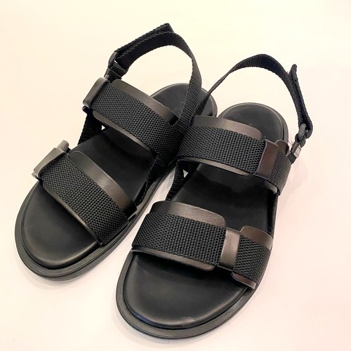 VACCHETA × BOLAZANO Sandal　NERO × NERO